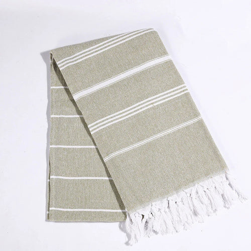 Serviette de plage turque coton franges rapide absorbante