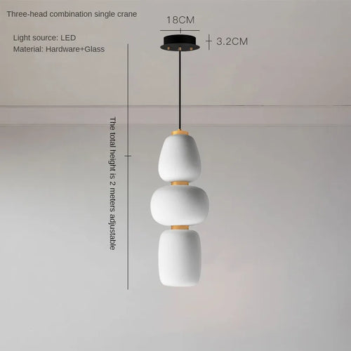 lustre led en verre design minimaliste artistique pour intérieur créatif - vue 11 sur 12