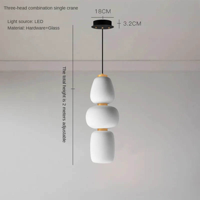 lustre led en verre design minimaliste artistique pour intérieur créatif - vue 10 sur 12
