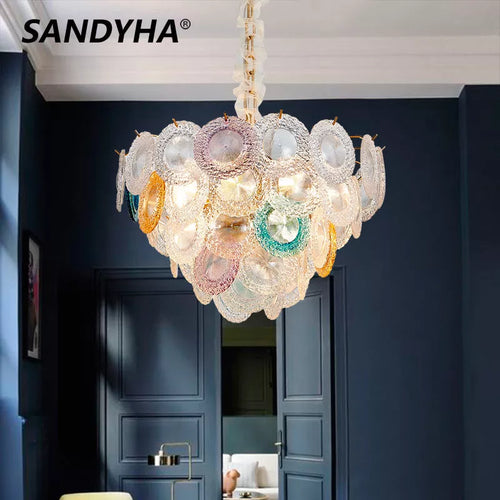 SANDYA – lustres de luxe modernes avec abat-jour en verre - vue 2 sur 8