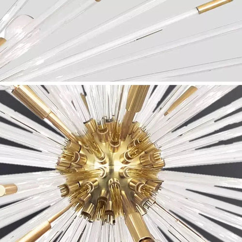 lustre de luxe 	 design cristal pissenlit led suspendue - vue 7 sur 12