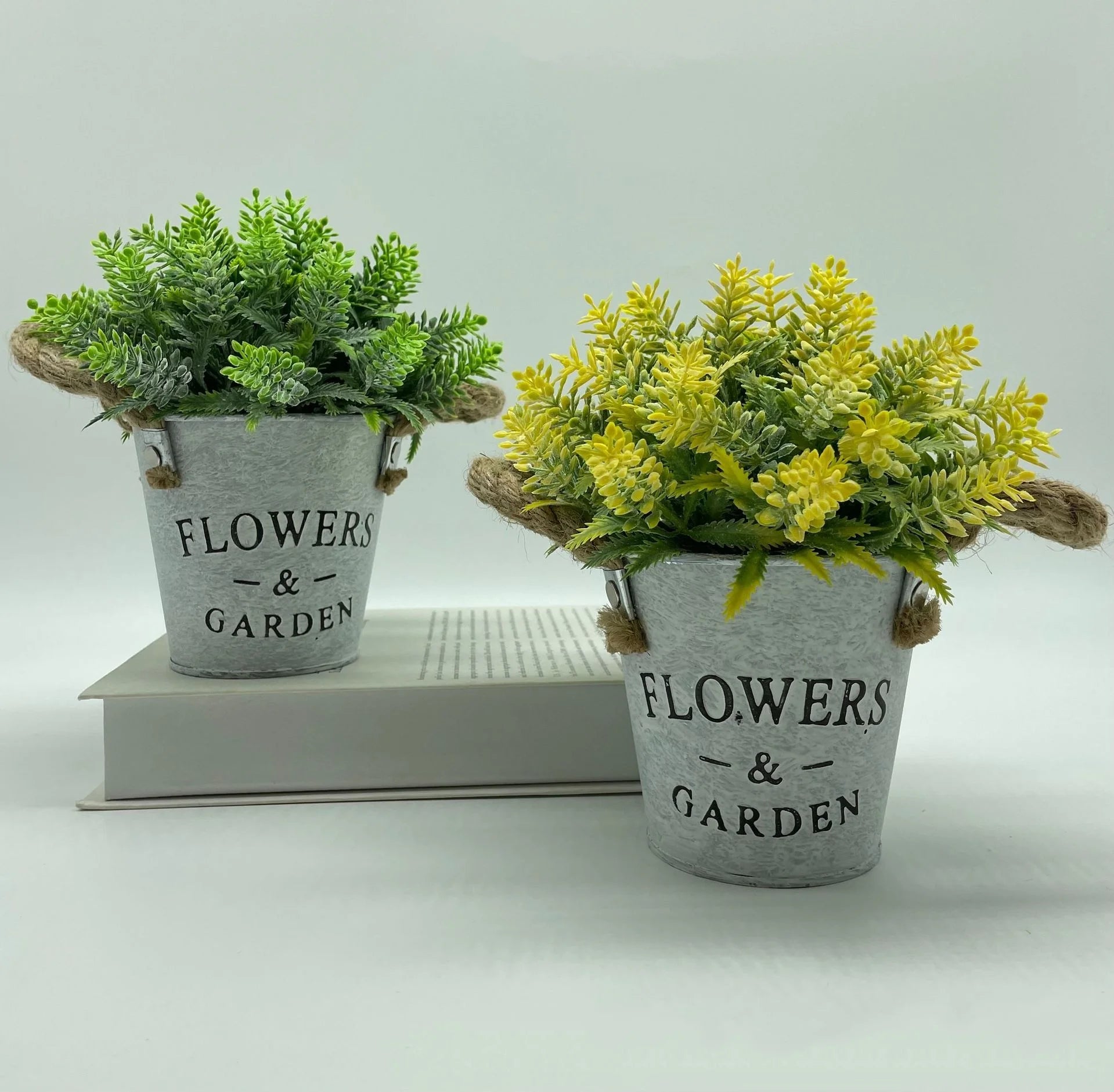 plante artificielle eucalyptus lavande en pot pour décoration intérieure - vue 3 sur 10