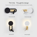 applique murale led nordique moderne rotative 350° avec interrupteur