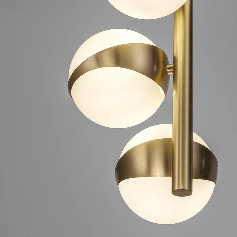 plafonnier nordique en cuivre design créatif pour éclairage intérieur - vue 5 sur 8
