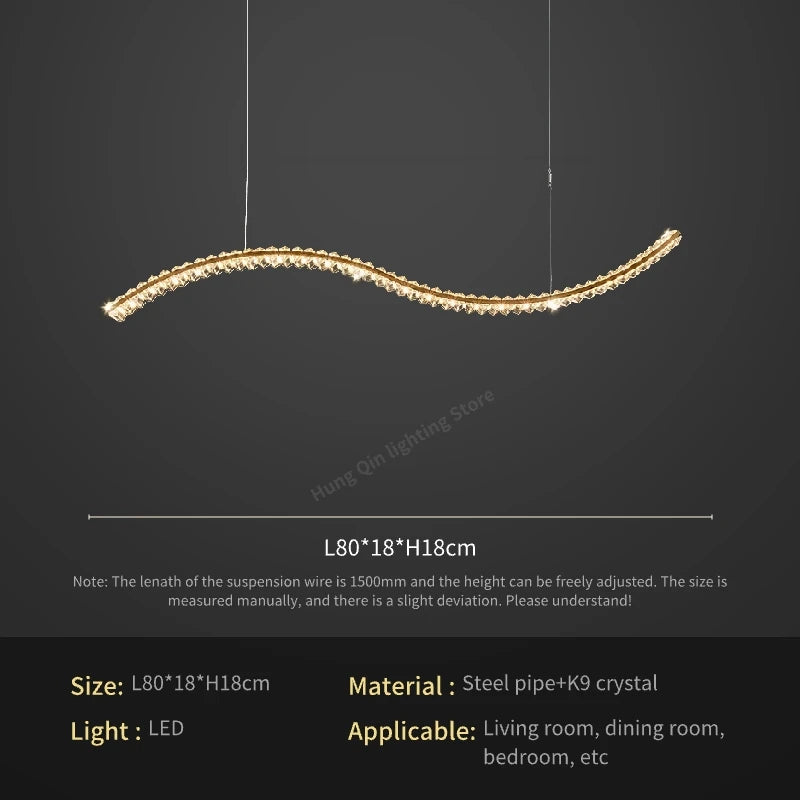 lustre en cristal élégant pour éclairage suspendu - vue 12 sur 12