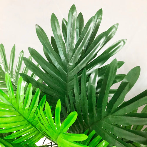 plantes artificielles feuilles de palmier tropical décoration intérieure - vue 5 sur 6