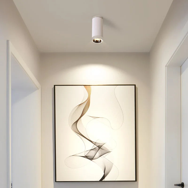 Creative Living Room LED Spotlight Roman Columns Design Ceiling Downlight for Hallway Aisle Entrance Stair White Chrome Gold - vue 4 sur 7