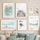 toile murale coquillages et corail pour décoration intérieure