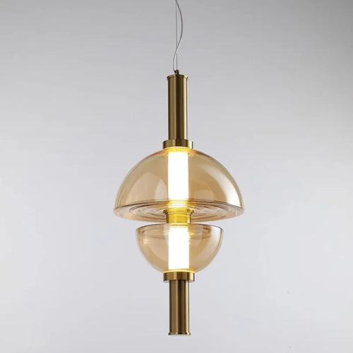 lustre moderne en verre design minimaliste pour restaurant et café - vue 12 sur 11