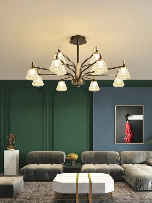 lustre moderne pour éclairage décoratif intérieur nordique - vue 4 sur 9
