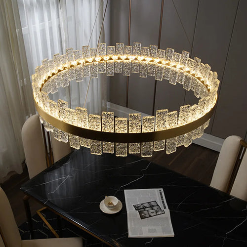 suspension moderne nordique en verre cristal design élégant - vue 4 sur 14