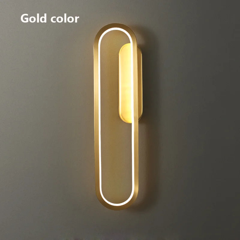 applique moderne nordique en cuivre luxe led décoratif - vue 8 sur 8