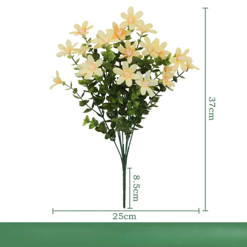 lot de 3 bouquets d eucalyptus artificiels en soie décoration intérieure - vue 21 sur 24
