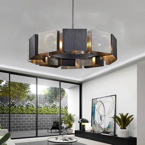 lustre suspendu led moderne pour maison de luxe - vue 3 sur 10