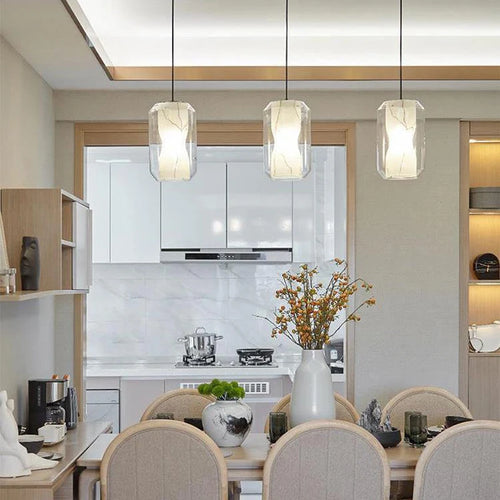 plafonnier led en verre design nordique simple luminaire décoratif intérieur - vue 2 sur 8