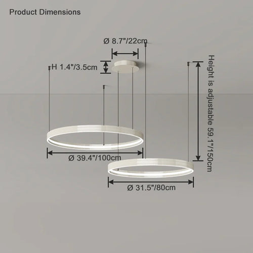 lustre en anneau moderne pour éclairage intérieur décoratif - vue 16 sur 16