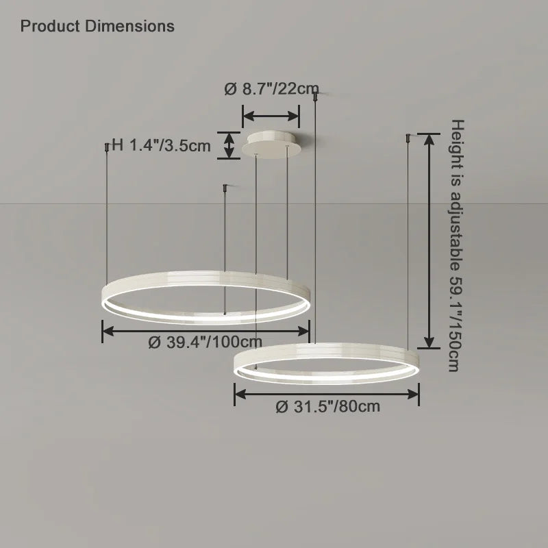 lustre en anneau moderne pour éclairage intérieur décoratif - vue 15 sur 16