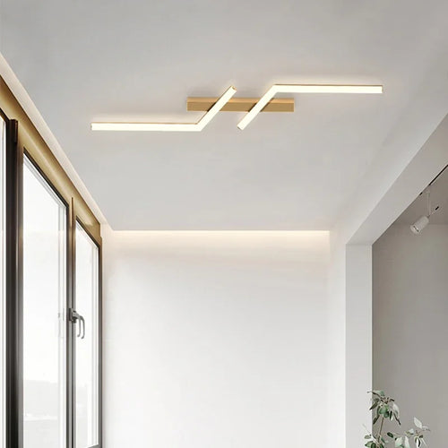 plafonnier led ligne moderne pour salon étude éclairage - vue 5 sur 12