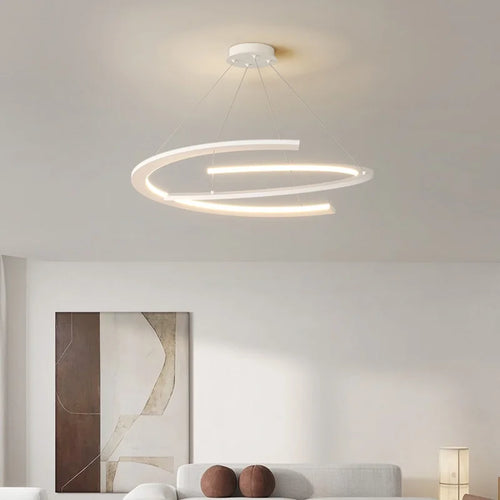 Lustre moderne simple design nordique anneau restaurant - vue 5 sur 12