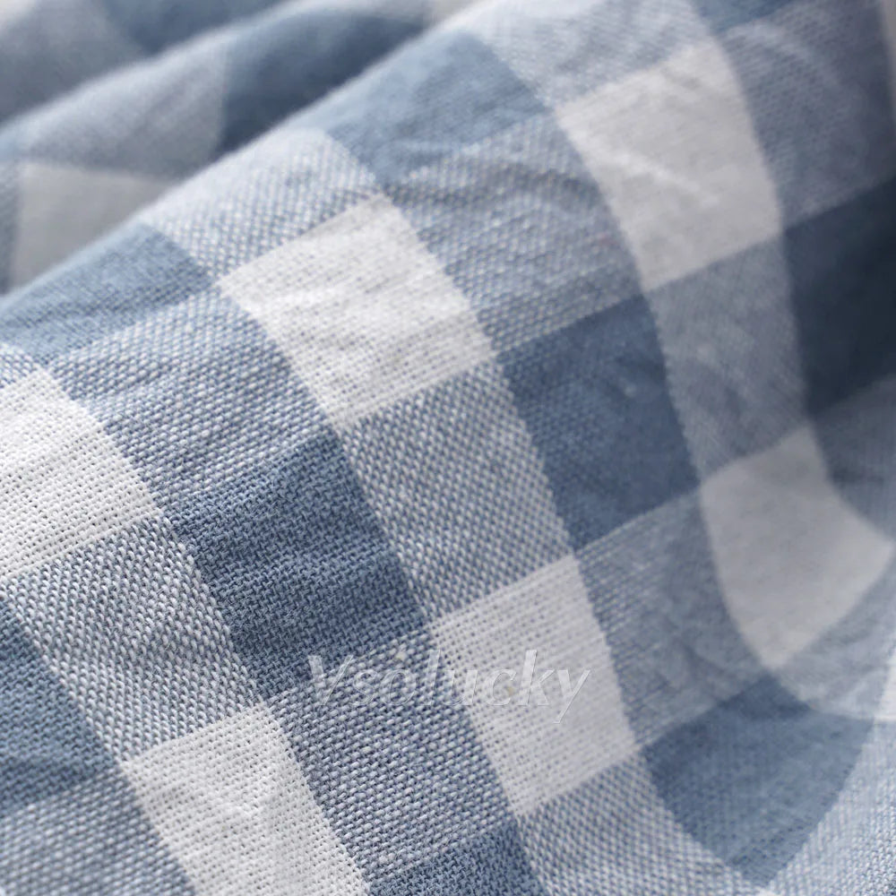 Serviette de table coton vichy style champêtre 42x42 - vue 7 sur 7