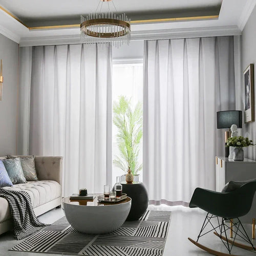 Voilage froissé moderne léger pour salon chambre fenêtre - vue 9 sur 9