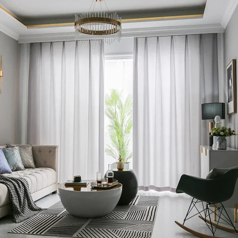 Voilage froissé moderne léger pour salon chambre fenêtre - vue 8 sur 9