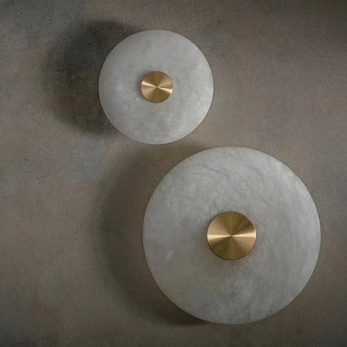 applique murale led moderne en marbre et cuivre 3000k artistique - vue 4 sur 11
