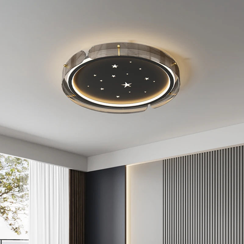 plafonnier led minimaliste avec ciel étoilé et design haut de gamme - vue 3 sur 7