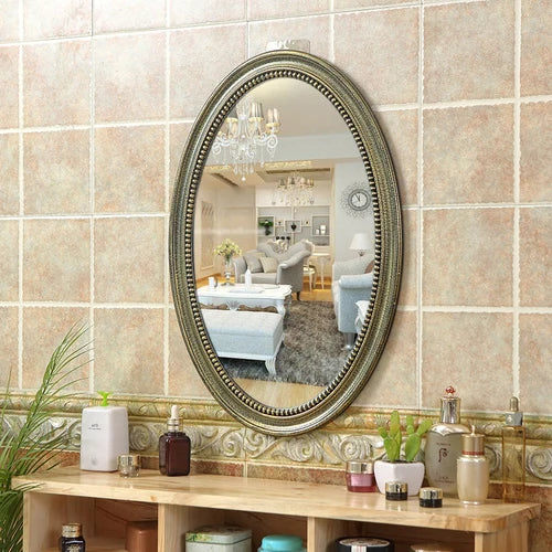 miroirs décoratifs ovales nordiques suspendus en macramé - vue 8 sur 12