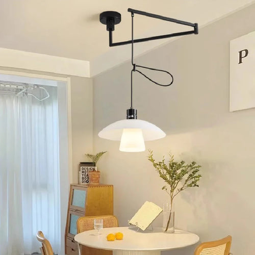 lustre minimaliste extensible rotatif avec bras pivotant pliable - vue 3 sur 13