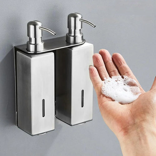 accessoires en acier inoxydable pour distributeurs de savon moderne - vue 3 sur 12