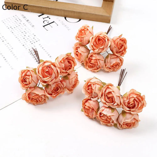 mini bouquet de roses artificielles pour décoration florale - vue 14 sur 15