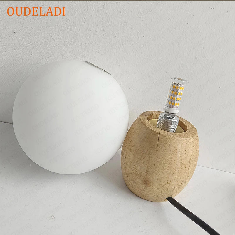 Lampe de table en bois pour chambre à coucher - vue 5 sur 8