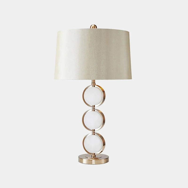 lampe à poser rétro en tissu marbré pour décoration intérieure - vue 3 sur 21