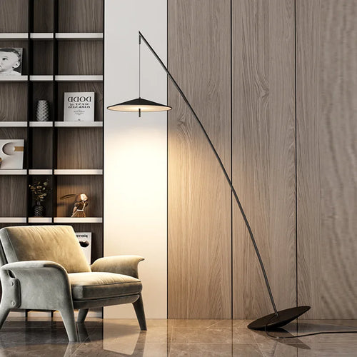 lampadaire led style bref métal intérieur éclairage salon - vue 6 sur 7