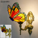 applique murale tiffany papillon décor méditerranéen vitrail miroir
