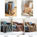 Plaid bohème tissé à pompons doux canapé lit