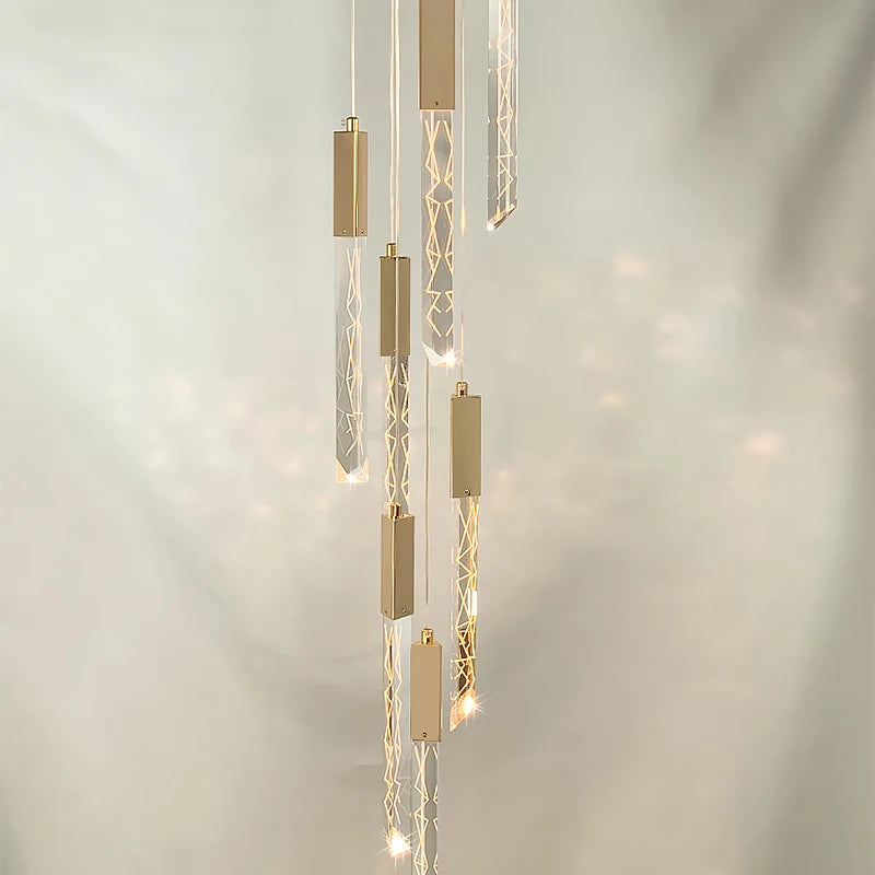lustre moderne en cristal design personnalisé pour intérieur contemporain - vue 2 sur 17