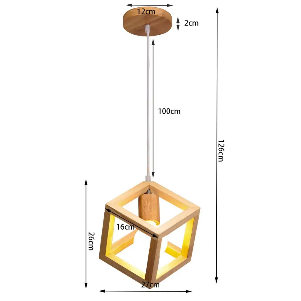 suspension vintage nordique en bois pour éclairage intérieur - vue 14 sur 20