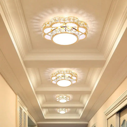 plafonnier moderne en cristal design floral pour tous les espaces - vue 2 sur 7