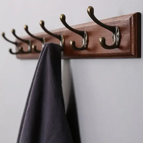 porte-manteau mural en bois pour rangement pratique - vue 2 sur 23