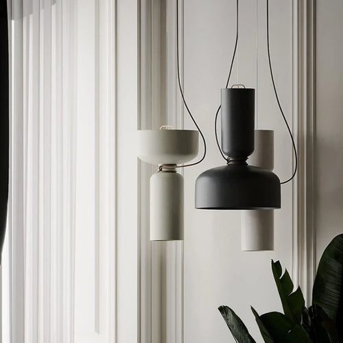 suspension nordique led en fer forgé design moderne - vue 7 sur 17