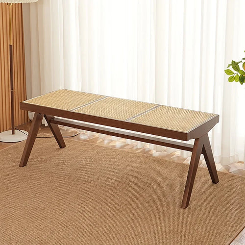 banc en rotin massif pour usage polyvalent et moderne - vue 17 sur 17