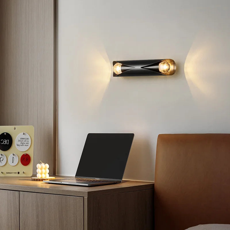 applique murale led moderne en cuivre pour intérieur élégant - vue 4 sur 8