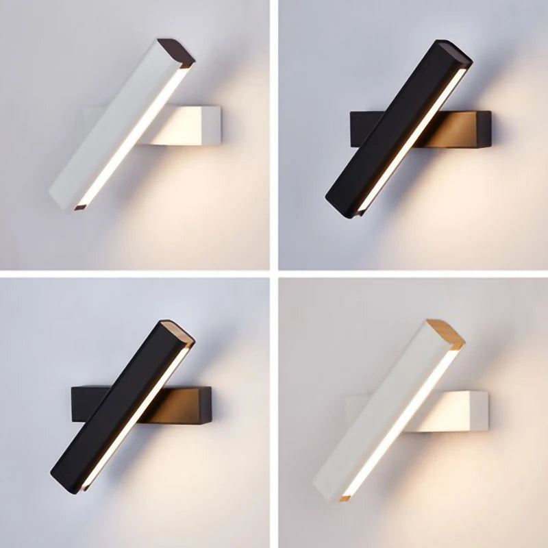 Moderne rotatif applique murale LED lumière salon chambre Foyer Restaurant applique éclairage porche étude lecture couloir décor applique murale 6pa - vue 1 sur 22