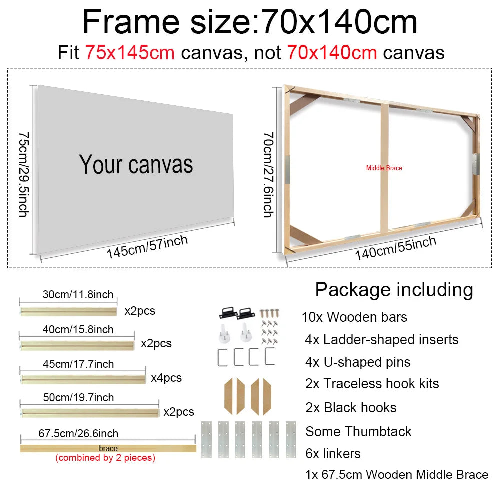 cadre mural en bois pour toiles et peintures décoratives - vue 11 sur 30