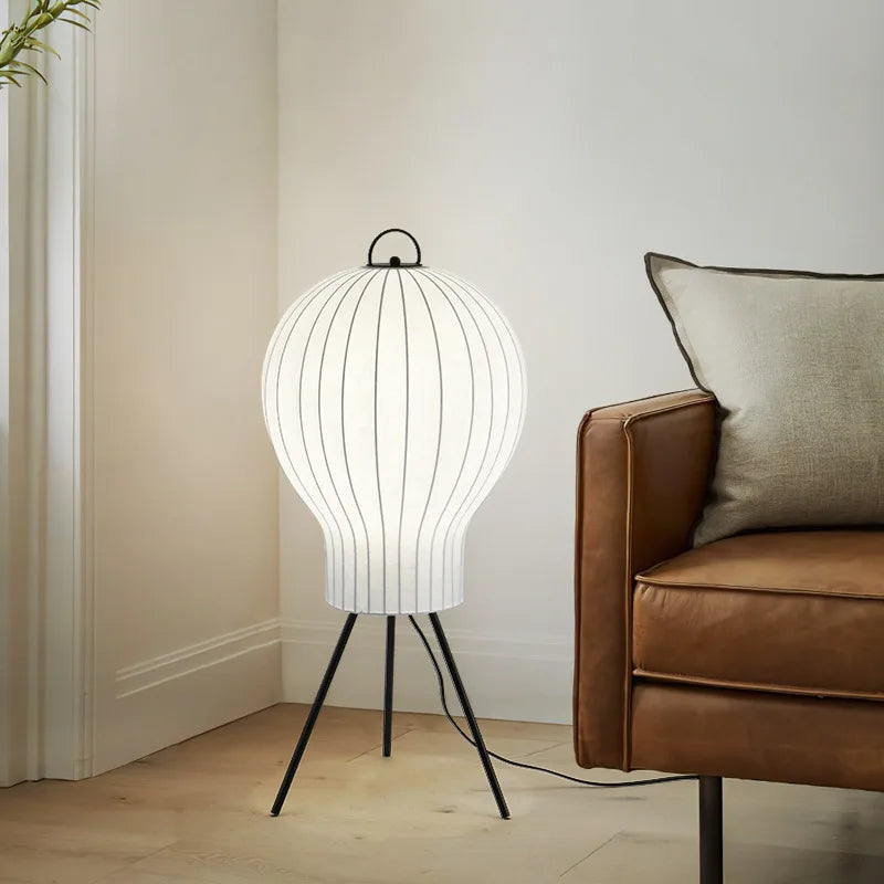 Jellyfish Floor Lamp Silk Standing Light Table Lamps for Bedroom Beside - vue 3 sur 7