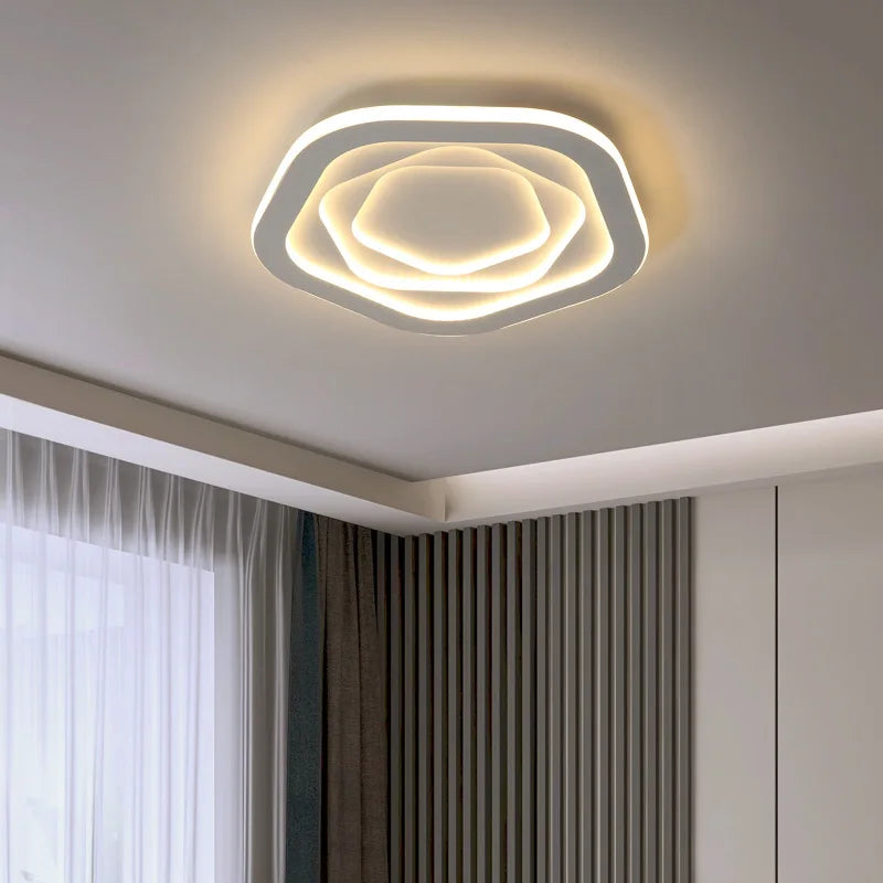 plafonnier moderne minimaliste design créatif lumière led ultra mince - vue 3 sur 12