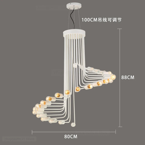 lustre moderne à LED style nordique pour loft et restaurant - vue 9 sur 11
