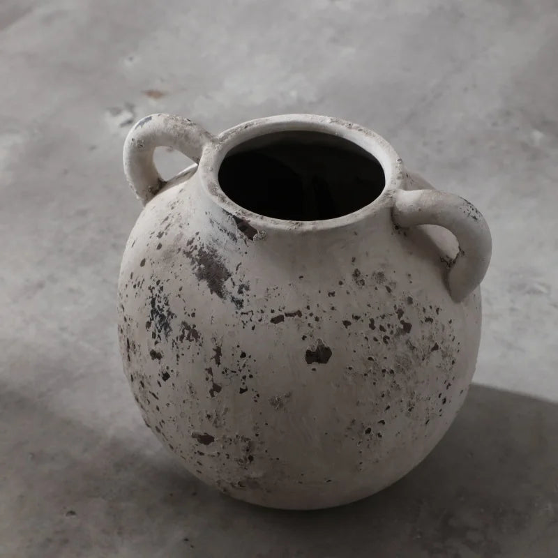 vase en céramique rétro pour fleurs séchées décoration maison artisanale - vue 5 sur 7